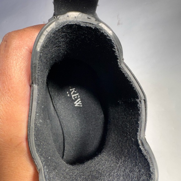 J.Crew Black Rubber Chelsea Rain Boots Size 6 - Picture 9 of 10